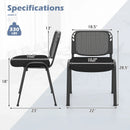 Set of 5 Stackable Conference Chairs with Mesh Back by LJGDeals
