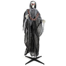6.4 Feet Halloween Standing Grim Reaper with Lighted Eyes and Terrifying Sounds by LJGDeals