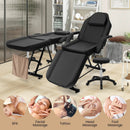 73 Inch Facial Chair Set with Removable Headrest Detachable Armrests and Towel Rack-Black by LJGDeals