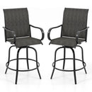 2 Pieces 360 Rotating Bar Stool Set with Armrests for Patio by LJGDeals
