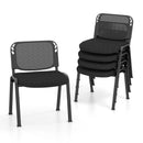 Set of 5 Stackable Conference Chairs with Mesh Back by LJGDeals