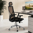 High-Back Mesh Executive Chair with Sliding Seat and Adjustable Lumbar Support by LJGDeals