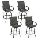 2 Pieces 360 Rotating Bar Stool Set with Armrests for Patio by LJGDeals