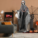 6.4 Feet Halloween Standing Grim Reaper with Lighted Eyes and Terrifying Sounds by LJGDeals