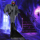 12.1 Ft Skeleton Ghost with Flickering Red Eyes and Scary Sounds by LJGDeals