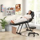 73 Inch Facial Chair Set with Removable Headrest Detachable Armrests and Towel Rack-Black by LJGDeals