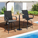 2 Pieces 360 Rotating Bar Stool Set with Armrests for Patio by LJGDeals