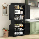 Cupboard Freestanding Kitchen Cabinet w/ Adjustable Shelves by LJGDeals