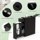 Black Bathroom Cabinet Space Saver Storage Organizer-Black