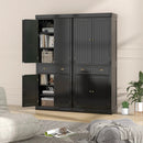 Cupboard Freestanding Kitchen Cabinet w/ Adjustable Shelves by LJGDeals
