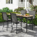 2 Pieces 360 Rotating Bar Stool Set with Armrests for Patio by LJGDeals