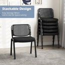 Set of 5 Stackable Conference Chairs with Mesh Back by LJGDeals