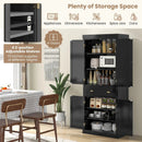 Cupboard Freestanding Kitchen Cabinet w/ Adjustable Shelves by LJGDeals