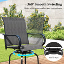 2 Pieces 360 Rotating Bar Stool Set with Armrests for Patio by LJGDeals