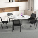 Set of 5 Stackable Conference Chairs with Mesh Back by LJGDeals