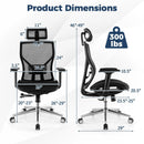 High-Back Mesh Executive Chair with Sliding Seat and Adjustable Lumbar Support by LJGDeals