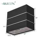 Akicon 36" Stainless Steel Wall Mount Range Hood with 600 CFM Vent Hood - AK-HS36HC-JB
