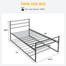 Twin Size Metal Bed Frame Platform with Headboard by LJGDeals