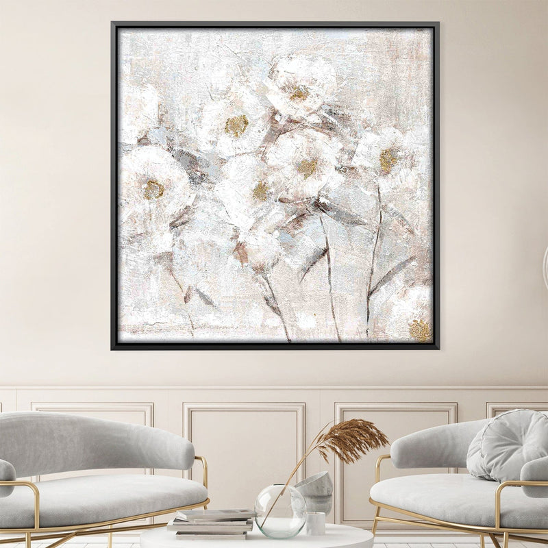 Blanc Flowers Oil Painting