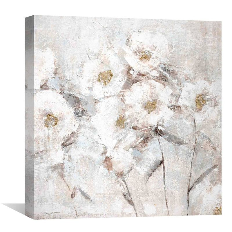 Blanc Flowers Oil Painting