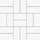 Blanc Glossy Crosshatch Ceramic Mosaics 12x12