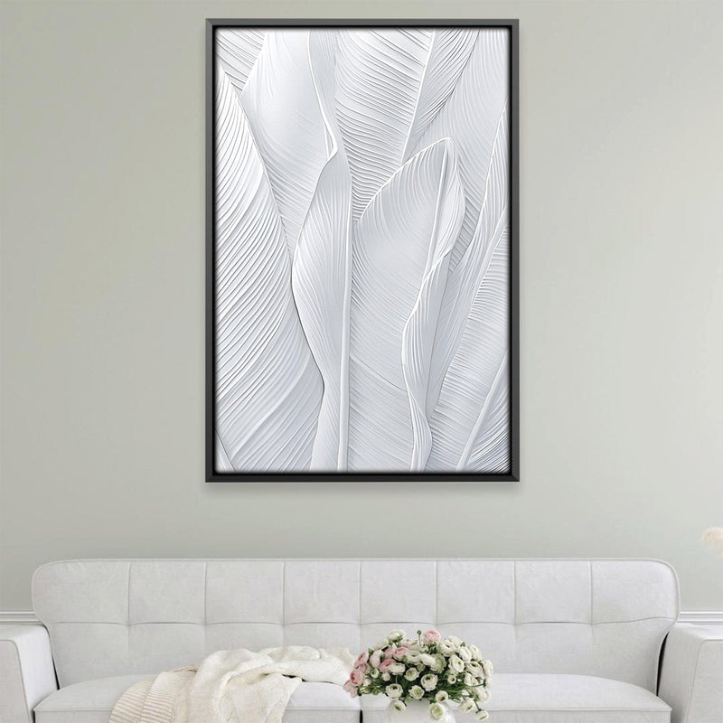 Blanc Leaf Canvas