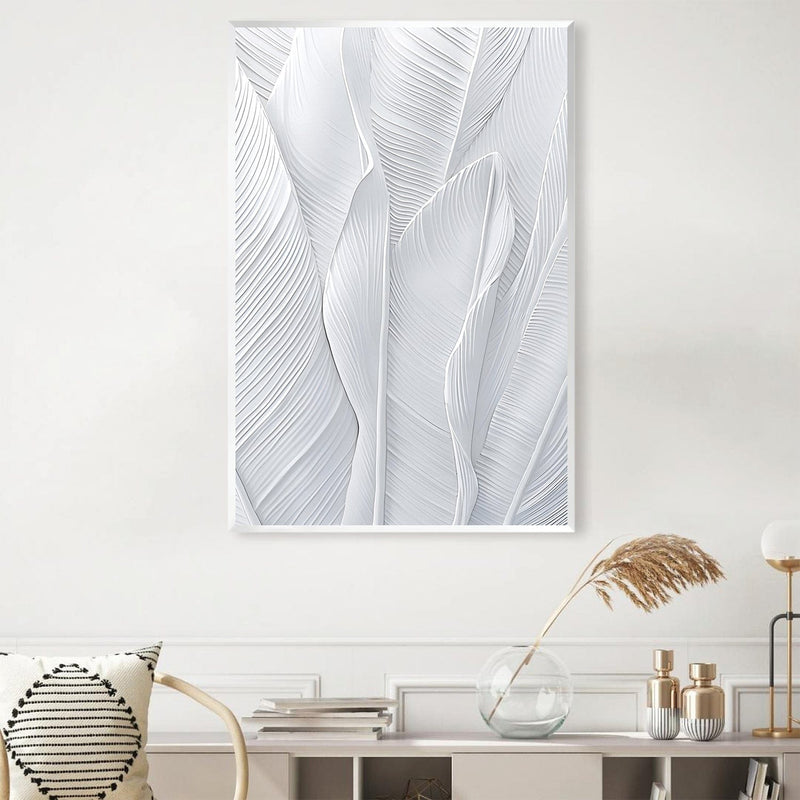 Blanc Leaf Canvas