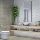 Blanc Matte Hexagon Ceramic Tiles 8 1/4