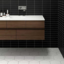 Blanc Matte Hexagon Ceramic Tiles 8 1/4