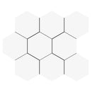 Blanc Matte Midi Hexagon Ceramic Mosaics 8x10