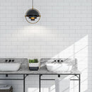 Blanc Matte Subway Ceramic Tiles 4x12