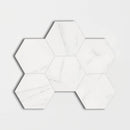 Blanco Honed Hexagon Marble Look Porcelain Mosaics 12x16 1/3