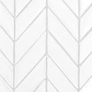 Blanco Real Glossy Chevron Ceramic Tiles 2x6