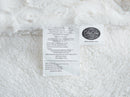 DaDa Bedding Luxury White Roses Fluffy Soft Sherpa Backside Faux Fur Throw Blanket (K11)