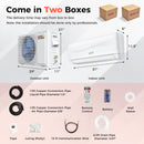 Blast Series 12000 BTU 17 SEER2 208-230V Ductless Mini Split Air Conditioner and Heater by LJGDeals