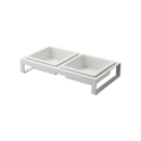Pet Food Bowl - Steel + Ceramic