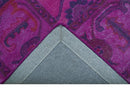 Bloom Overdyed Traditional Oushak Pink And Blue Hand Tufted Wool Rug