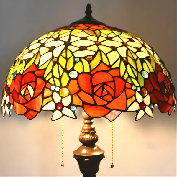Antique Tiffany-Style Lamp Shades in Blooming Rose Glass, photo 2 of 6