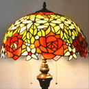 Antique Tiffany-Style Lamp Shades in Blooming Rose Glass