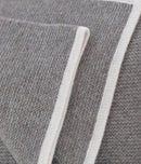 Platinum and White Purl Knit Yak Down Throw
