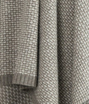 White Cashmere and Platinum Yak Down Taiga Throw