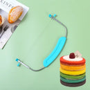 Blue adjustable stainless steel cake slicer kitchen baking tool by Decorbites