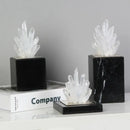 GobekUsa Agate Stone Crystal Sculpture Gold-plated Marble Ornament for Living Room Desk