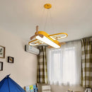 GobekUsa Kids' Plane Acrylic Hanging Lamp LED Chandelier for Bedrooms