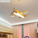 GobekUsa Kids' Plane Acrylic Hanging Lamp LED Chandelier for Bedrooms