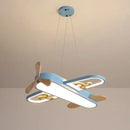GobekUsa Kids' Plane Acrylic Hanging Lamp LED Chandelier for Bedrooms