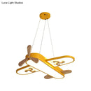 GobekUsa Kids' Plane Acrylic Hanging Lamp LED Chandelier for Bedrooms