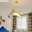 GobekUsa Kids' Plane Acrylic Hanging Lamp LED Chandelier for Bedrooms