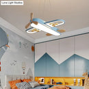 GobekUsa Kids' Plane Acrylic Hanging Lamp LED Chandelier for Bedrooms