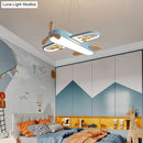 GobekUsa Kids' Plane Acrylic Hanging Lamp LED Chandelier for Bedrooms